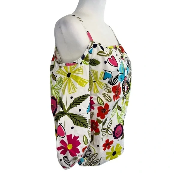 Trina Turk Multicolor Peek a Boo Shoulder Top Size S - Picture 2 of 7